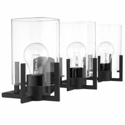 Top 10 🔔 Signature Hardware Bercken 60W 3-Light Medium E-26 Incandescent Vanity Fixture in Matte Black ⭐ -Signature Hardware shop Query 607