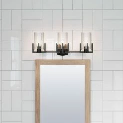 Top 10 🔔 Signature Hardware Bercken 60W 3-Light Medium E-26 Incandescent Vanity Fixture in Matte Black ⭐ -Signature Hardware shop Query 611