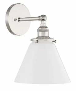 Deals 🔥 Signature Hardware Barwell 11-1/8 in. 60W 1-Light Wall Sconce in Polished Nickel 🎉 -Signature Hardware shop Query 623