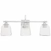 Discount 🧨 Signature Hardware Antonia 25-1/4 in. Wide 3-Light Vanitiy Fixture in Polished Chrome with Clear Glass Shades (100W) ❤️ -Signature Hardware shop Query 64