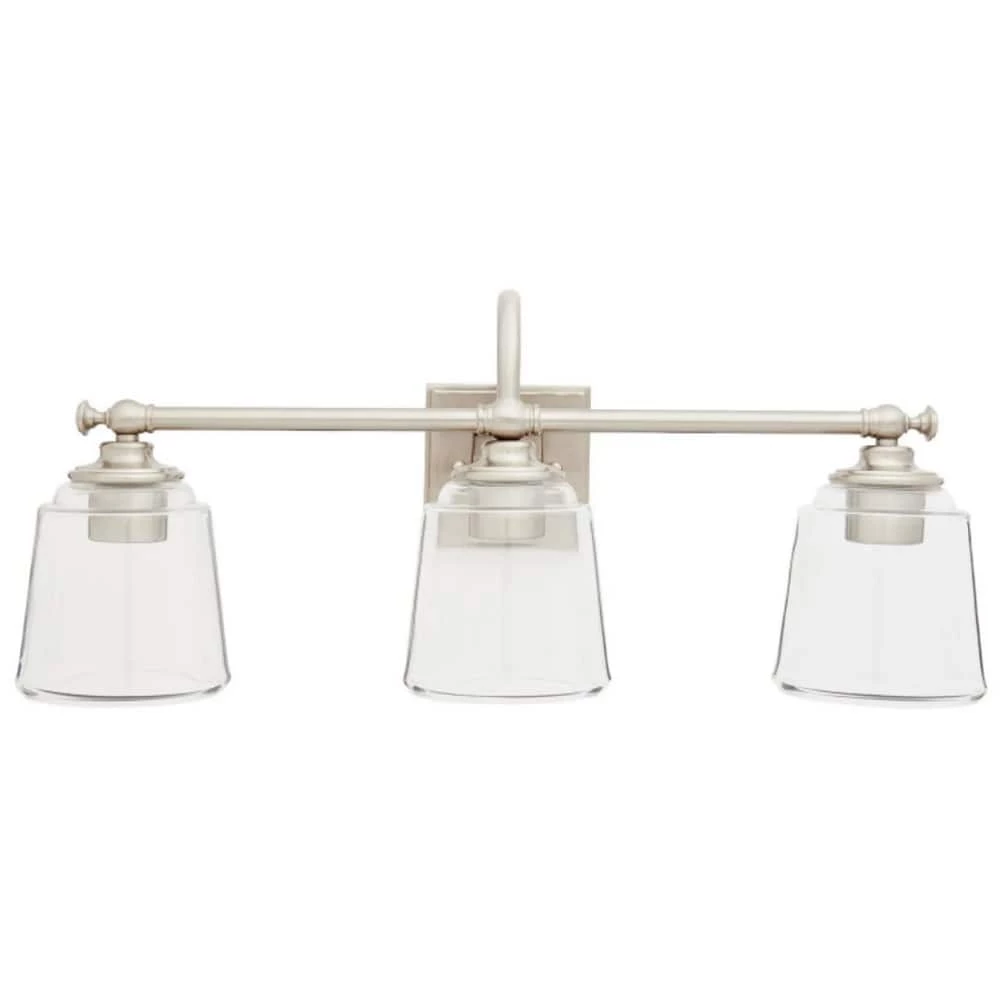 Deals ๐ฏ Signature Hardware Antonia 25-1/4 in. 100W 3-Light Medium E-26 Bath Light with Clear Glass in Polished Nickel ๐ 3 Deals ๐ฏ Signature Hardware Antonia 25-1/4 in. 100W 3-Light Medium E-26 Bath Light with Clear Glass in Polished Nickel ๐
