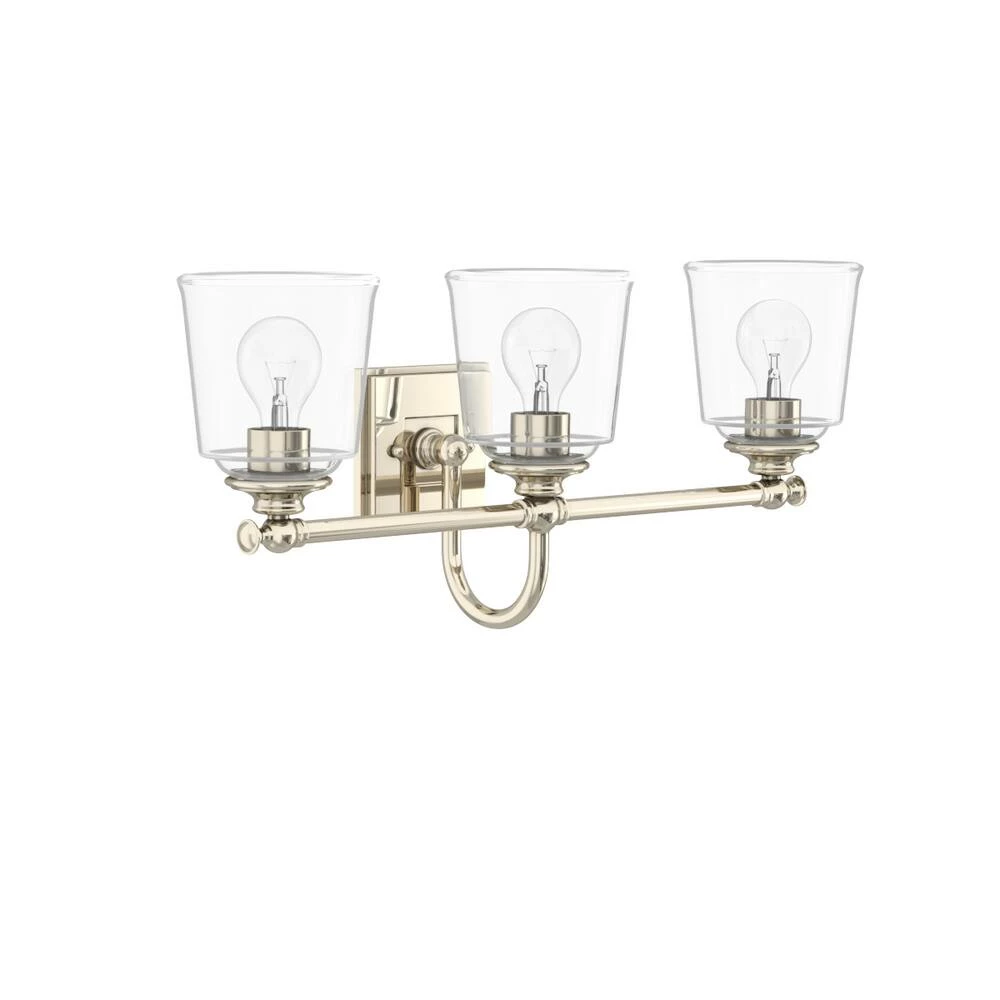 Deals ๐ฏ Signature Hardware Antonia 25-1/4 in. 100W 3-Light Medium E-26 Bath Light with Clear Glass in Polished Nickel ๐ 4 Deals ๐ฏ Signature Hardware Antonia 25-1/4 in. 100W 3-Light Medium E-26 Bath Light with Clear Glass in Polished Nickel ๐ - Image 2