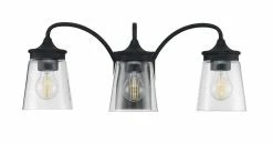 Budget 🛒 Signature Hardware La Maida 60W 3-Light Medium E-26 Bath Light in Matte Black 🔔