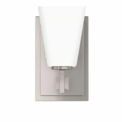 Best deal 😉 Signature Hardware Hoxton 8-1/8 x 5 in. 100W 1-Light Medium E-26 Vanity Fixture in Brushed Nickel 🛒