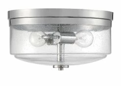 Wholesale 😉 Signature Hardware Ocana 60W 2-Light Medium E-26 Flush Mount Ceiling Fixture in Polished Chrome 💯