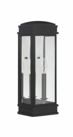 Hot Sale 💯 Signature Hardware Fairplex 60W 2-Light Candelabra E-12 Outdoor Wall Sconce in Black Bronze 😀 -Signature Hardware shop Query 697