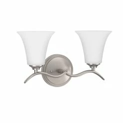 Best deal ✨ Signature Hardware Columbus 9-3/8 x 16 in. 100W 2-Light Medium E-26 Vanity Fixture in Brushed Nickel 😉 -Signature Hardware shop Query 705