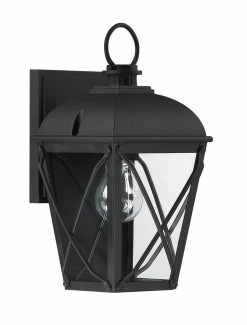 Promo 😀 Signature Hardware Fair Avenue 100W 1-Light Medium E-26 Outdoor Wall Sconce in Black 🥰 -Signature Hardware shop Query 711