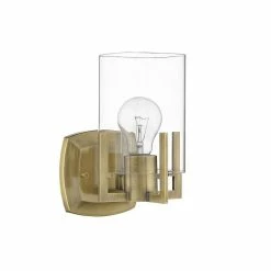 Wholesale 🔥 Signature Hardware Bercken 60W 1-Light Medium E-26 Incandescent Vanity Fixture in Aged Brass 🤩 -Signature Hardware shop Query 740