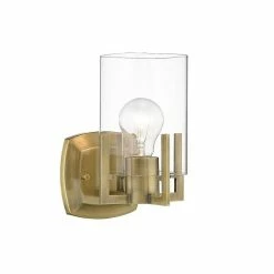 Wholesale 🔥 Signature Hardware Bercken 60W 1-Light Medium E-26 Incandescent Vanity Fixture in Aged Brass 🤩 -Signature Hardware shop Query 741