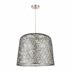 Hot Sale 🥰 Signature Hardware Balido 60W 1-Light Medium E-26 Pendant in Brushed Nickel 🧨 -Signature Hardware shop Query 757