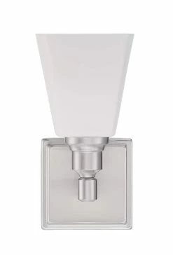 Best Sale 😍 Signature Hardware Leadwell 60W 1-Light Medium E-26 Bath Light in Brushed Nickel ✨