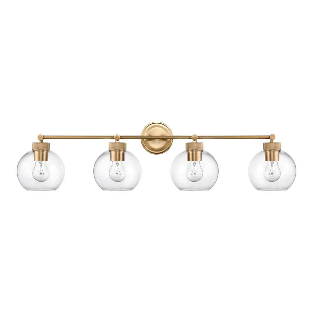 Brand new ๐ฅ Signature Hardware Albury 60W 4-Light Medium E-26 Vanity Fixture in Brushed Gold โค๏ธ 5 Brand new ๐ฅ Signature Hardware Albury 60W 4-Light Medium E-26 Vanity Fixture in Brushed Gold โค๏ธ - Image 3