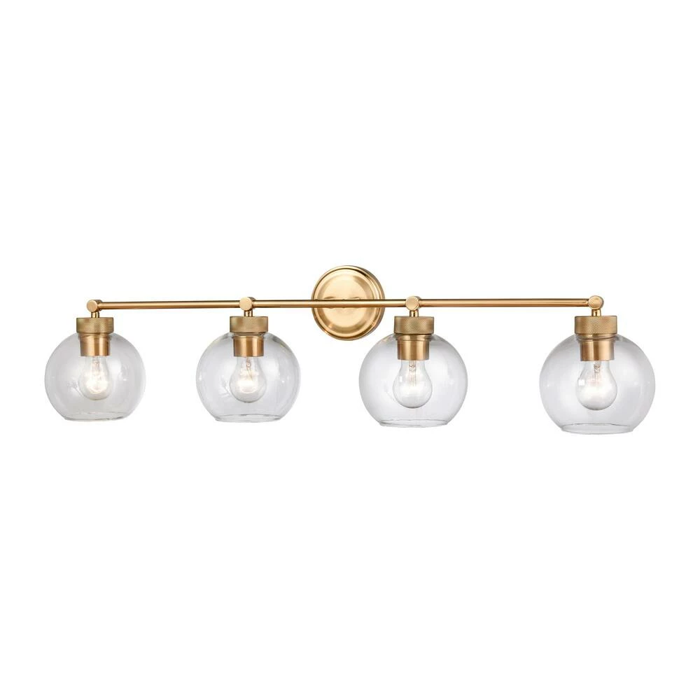 Brand new ๐ฅ Signature Hardware Albury 60W 4-Light Medium E-26 Vanity Fixture in Brushed Gold โค๏ธ 7 Brand new ๐ฅ Signature Hardware Albury 60W 4-Light Medium E-26 Vanity Fixture in Brushed Gold โค๏ธ - Image 5