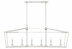 Best reviews of 👍 Signature Hardware Hillpoint 48 in. Wide 6-Light Linear Pendant in Polished Nickel (60W) 👏 -Signature Hardware shop Query 79