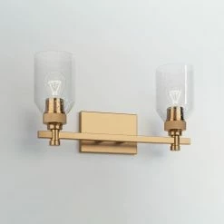 Top 10 🛒 Signature Hardware Stolo 60W 2-Light Medium E-26 Vanity Fixture in Brushed Gold 🔥