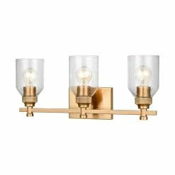 Best Pirce 🔔 Signature Hardware Stolo 60W 3-Light Medium E-26 Vanity Fixture in Brushed Gold 🥰 -Signature Hardware shop Query 821