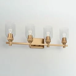 Top 10 ✨ Signature Hardware Stolo 60W 4-Light Medium E-26 Vanity Fixture in Brushed Gold 🎁
