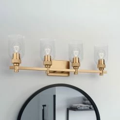 Top 10 ✨ Signature Hardware Stolo 60W 4-Light Medium E-26 Vanity Fixture in Brushed Gold 🎁 -Signature Hardware shop Query 828