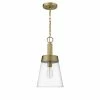 Deals 🎁 Signature Hardware Casanel 10-1/4 in. 60W 1-Light Medium E-26 Incandescent Pendant in Aged Brass 🥰