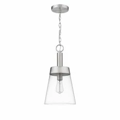 Best reviews of 👍 Signature Hardware Casanel 10-1/4 in. 60W 1-Light Medium E-26 Incandescent Pendant in Brushed Nickel 🎁