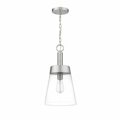 Best reviews of 👍 Signature Hardware Casanel 10-1/4 in. 60W 1-Light Medium E-26 Incandescent Pendant in Brushed Nickel 🎁 -Signature Hardware shop Query 838