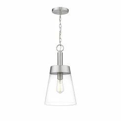 Best reviews of 👍 Signature Hardware Casanel 10-1/4 in. 60W 1-Light Medium E-26 Incandescent Pendant in Brushed Nickel 🎁 -Signature Hardware shop Query 839
