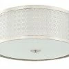 Outlet ⭐ Signature Hardware Heartleaf 100W 3-Light Flush Mount Ceiling Fixture in Polished Nickel 👍 -Signature Hardware shop Query 847