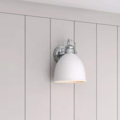 Wholesale ✨ Signature Hardware Grinnell 60W 1-Light Medium E-26 Vanity Fixture in Polished Chrome 😀