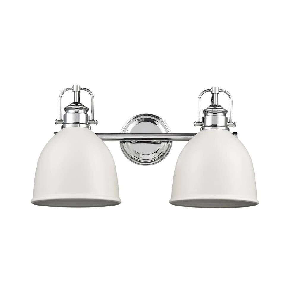 Outlet ๐ Signature Hardware Grinnell 60W 2-Light Medium E-26 Vanity Fixture in Polished Chrome โญ 4 Outlet ๐ Signature Hardware Grinnell 60W 2-Light Medium E-26 Vanity Fixture in Polished Chrome โญ - Image 2