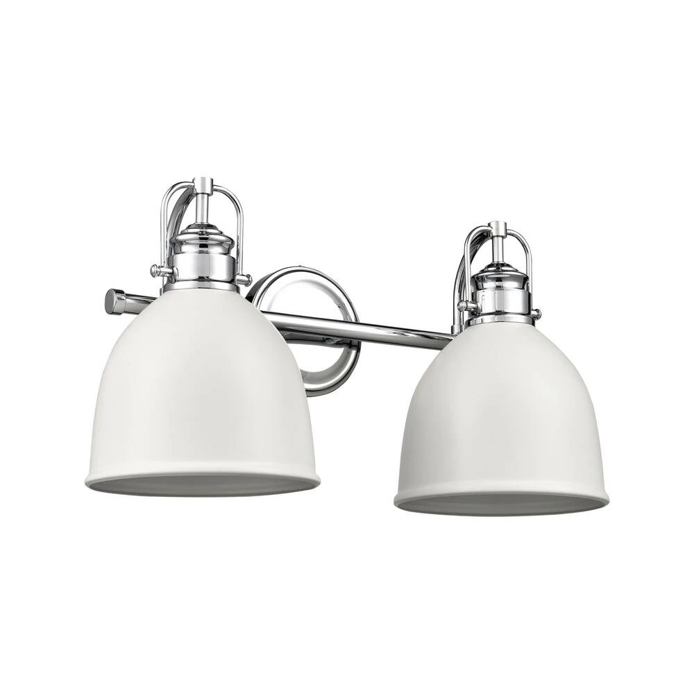 Outlet ๐ Signature Hardware Grinnell 60W 2-Light Medium E-26 Vanity Fixture in Polished Chrome โญ 5 Outlet ๐ Signature Hardware Grinnell 60W 2-Light Medium E-26 Vanity Fixture in Polished Chrome โญ - Image 3