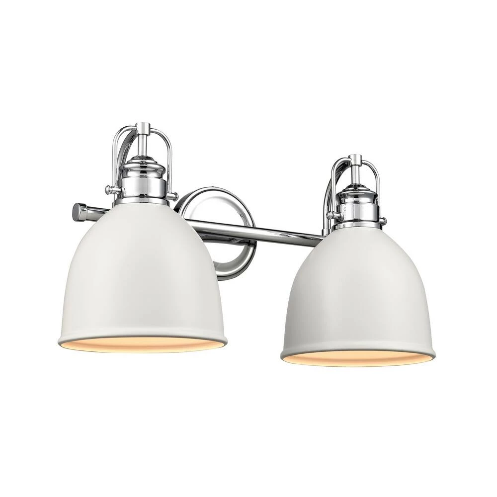 Outlet ๐ Signature Hardware Grinnell 60W 2-Light Medium E-26 Vanity Fixture in Polished Chrome โญ 6 Outlet ๐ Signature Hardware Grinnell 60W 2-Light Medium E-26 Vanity Fixture in Polished Chrome โญ - Image 4