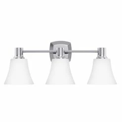 Cheap 🔥 Signature Hardware Southern Shores 9 x 23 in. 100W 3-Light Medium E-26 Vanity Fixture in Polished Chrome 🎉