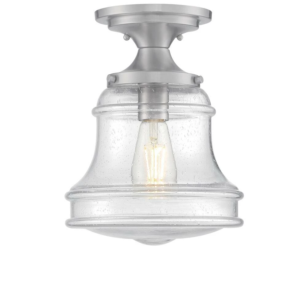 New ๐ฏ Signature Hardware Havenhurst 60W 1-Light Medium E-26 Flush Mount Ceiling Fixture in Brushed Nickel ๐คฉ 4 New ๐ฏ Signature Hardware Havenhurst 60W 1-Light Medium E-26 Flush Mount Ceiling Fixture in Brushed Nickel ๐คฉ - Image 2