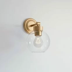 Best Sale 🛒 Signature Hardware Albury 60W 1-Light Medium E-26 Vanity Fixture in Brushed Gold 🛒