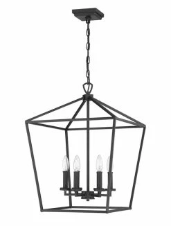 Wholesale 😉 Signature Hardware Hillpoint 17 in. Wide 6-Light Pendant in Black (60W) 🌟