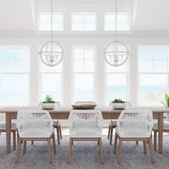 Discount ⭐ Signature Hardware Cardella 60W 4-Light Candelabra E-12 Pendant in White Wash 🔥 -Signature Hardware shop Query 930