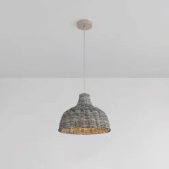 Cheap 🥰 Signature Hardware Bowfin 60W 1-Light Medium E-26 Pendant in Brushed Nickel 😀