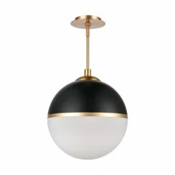 Best Pirce ⭐ Signature Hardware Bardi 60W 1-Light Medium E-26 Pendant in Brushed Gold with Matte Black 🤩 -Signature Hardware shop Query 944