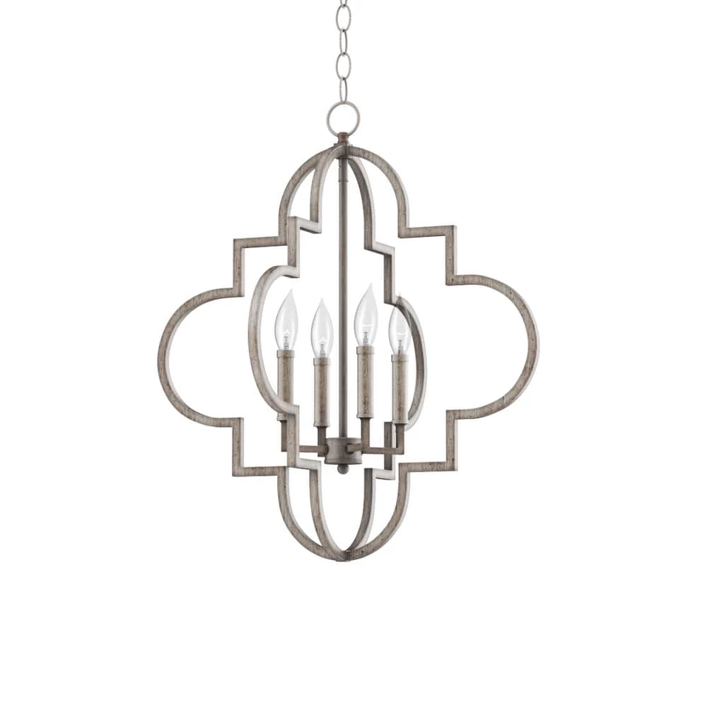 New ๐ Signature Hardware Aldrich 60W 4-Light Candelabra E-12 Pendant in Gilded Silver ๐ 3 New ๐ Signature Hardware Aldrich 60W 4-Light Candelabra E-12 Pendant in Gilded Silver ๐