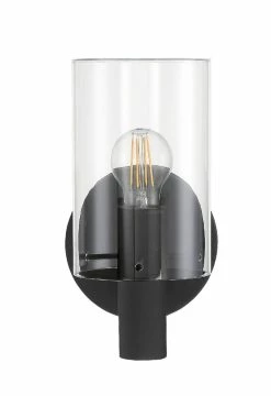 Hot Sale 😉 Signature Hardware Andreo 60W 1-Light Medium E-26 Wall Sconce in Textured Black 😀