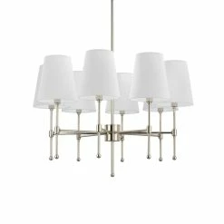 Best Sale 🛒 Signature Hardware Beatty 60W 8-Light Chandelier in Polished Nickel ✔️